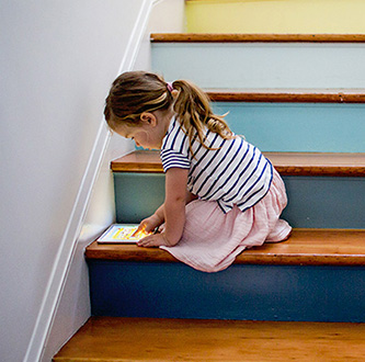 girl on staircase